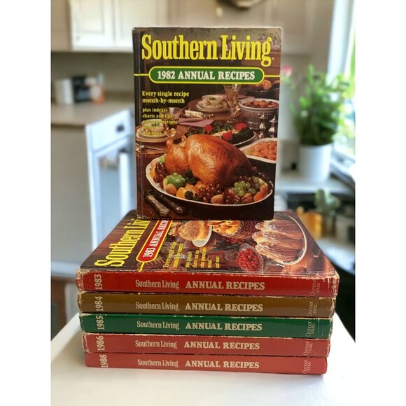 Vintage Southern Living Annual Recipes Cookbook Set 6 1982-1986 Hardcover Oxmoor - Picture 1 of 16